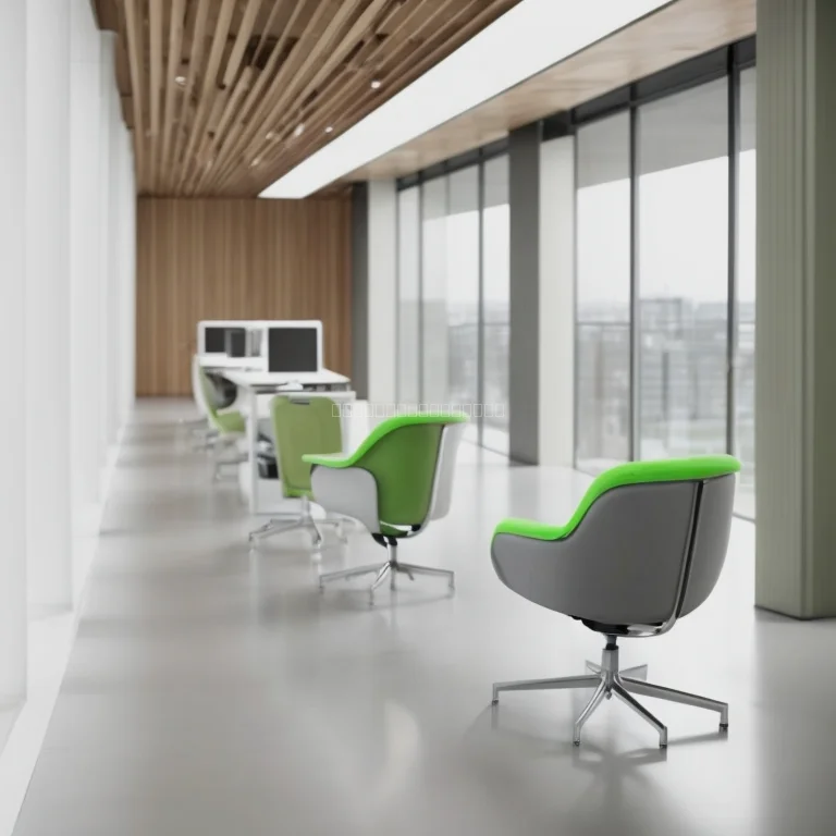 Illustration einer KI-gestützten ergonomischen Stuhlkonstruktion